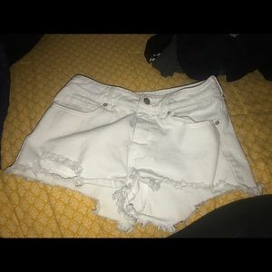 White highwaisted Melville shorts